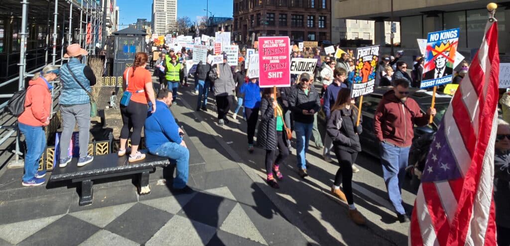 Record anti-Trump crowds gather in Central Ohio demonstrations