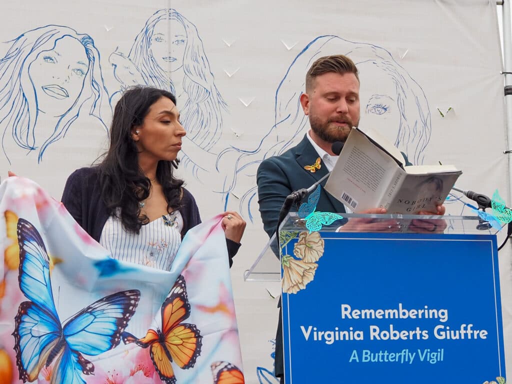 Virginia Giuffre Memorial Draws Crowds Demanding Justice for Epstein Victims