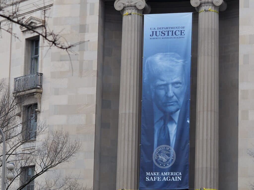 Trump Banners and Posters Appear Across Federal Buildings in D.C.