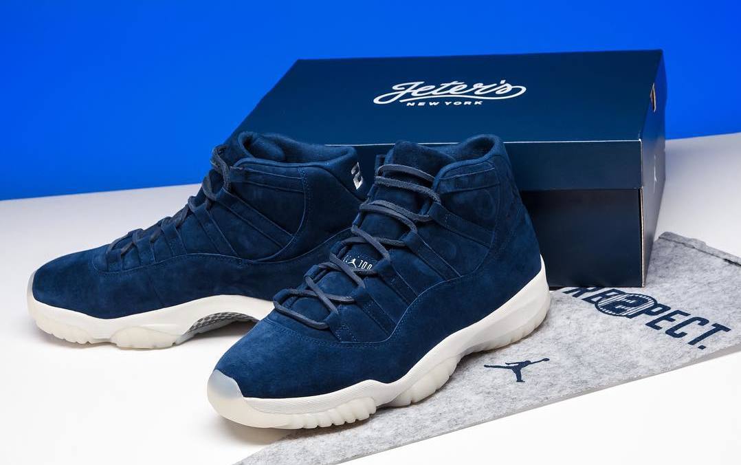 jeter air jordan 11 blue suede 351792 147